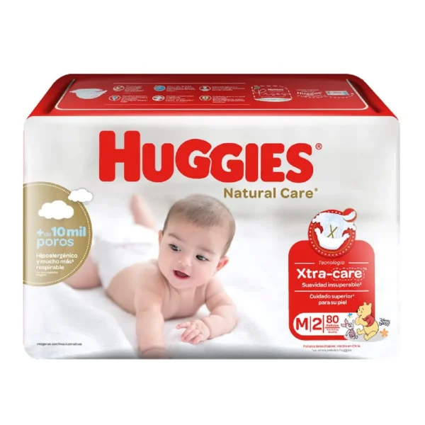 Paña Huggies Natural Care M por 70 unidades